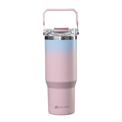 【伴佳家】陶瓷雙飲提提杯 900ml/盒 不鏽鋼 冰霸杯 酷冰杯 保溫 保冰 保冷 陶瓷塗層