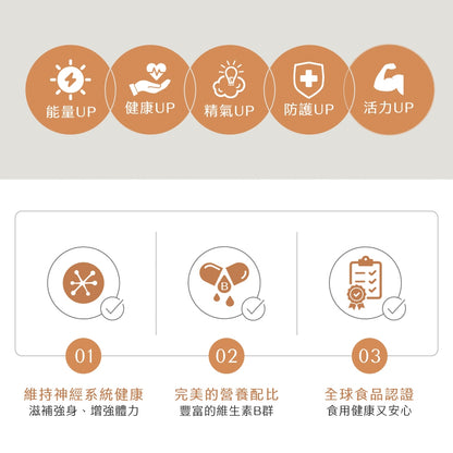 【Ruijia露奇亞】天然酵母B群+鋅 30粒/包 維生素B群 高單位 全素可食