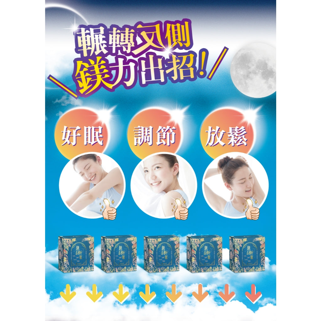 【荃贏全美】鎂日好眠 20包/盒 黃金舒眠配方 芝麻素 GABA 日本玄米鎂 專利認證