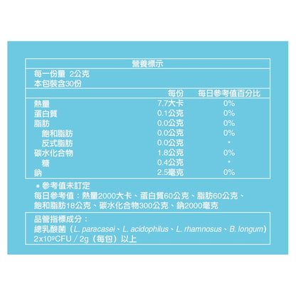 【健康力】益暢敏益生菌 30包/盒 冷藏宅配 健康力益生菌 益暢敏益生菌 徐若瑄代言 健康食品 Dr.Hsu