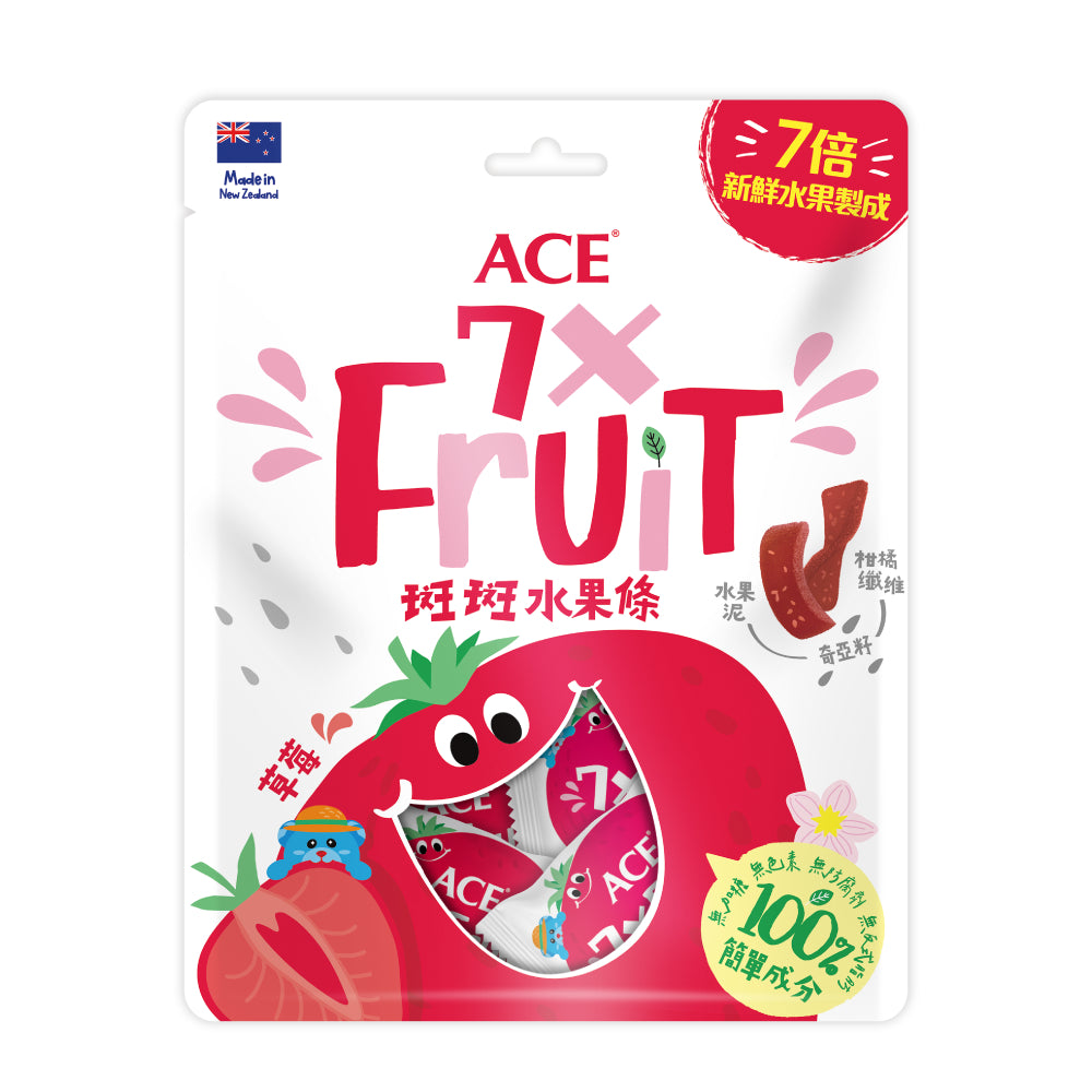 【ACE】斑斑水果條90g 2入組 草莓/百香果/黑醋栗 買一送一 添加奇亞籽 無添加 原廠公司貨