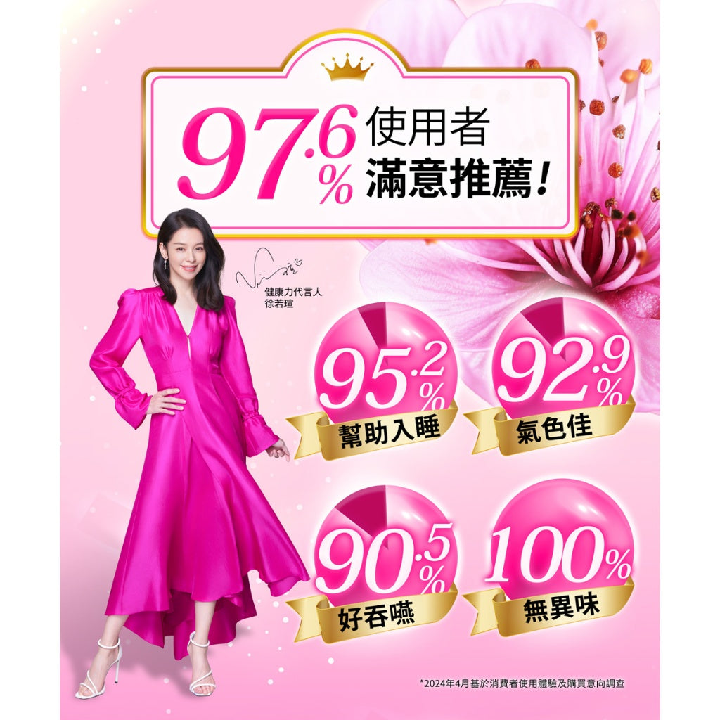【健康力】枕無憂EX芝麻櫻花錠 30錠/盒 養顏美容 幫助入睡 芝麻素 GABA 徐若瑄代言 健康力枕無憂