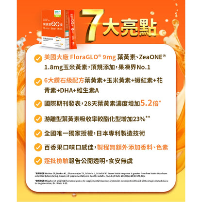 【健康力】葉黃素QQ凍(金盞花萃取物) 30包/盒 健康力QQ凍 健康力葉黃素凍 授權經銷 游離型葉黃素