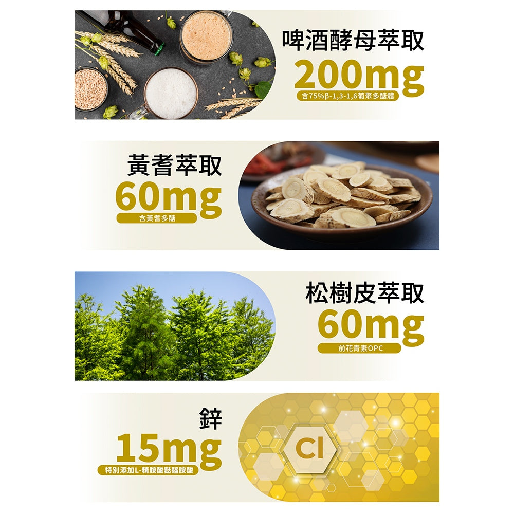 【好葉】葡聚多醣 複方膠囊 30包/盒 1包2粒 調節生理機能 提升保護力 精胺酸 左旋麩醯胺酸 葡聚多糖