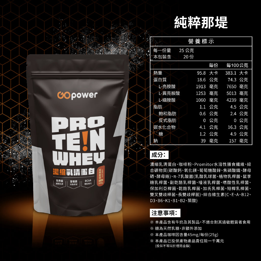 【果果能量】多口味低脂濃縮乳清蛋白飲 500g/袋 Whey Protein