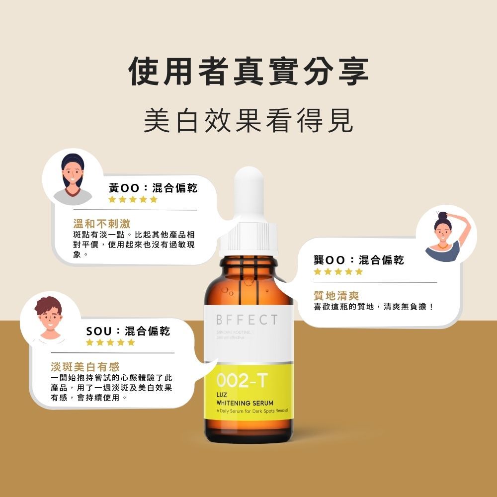 【BFFECT】傳明酸美白精華液-Luz淡斑美白精華 30ml/盒