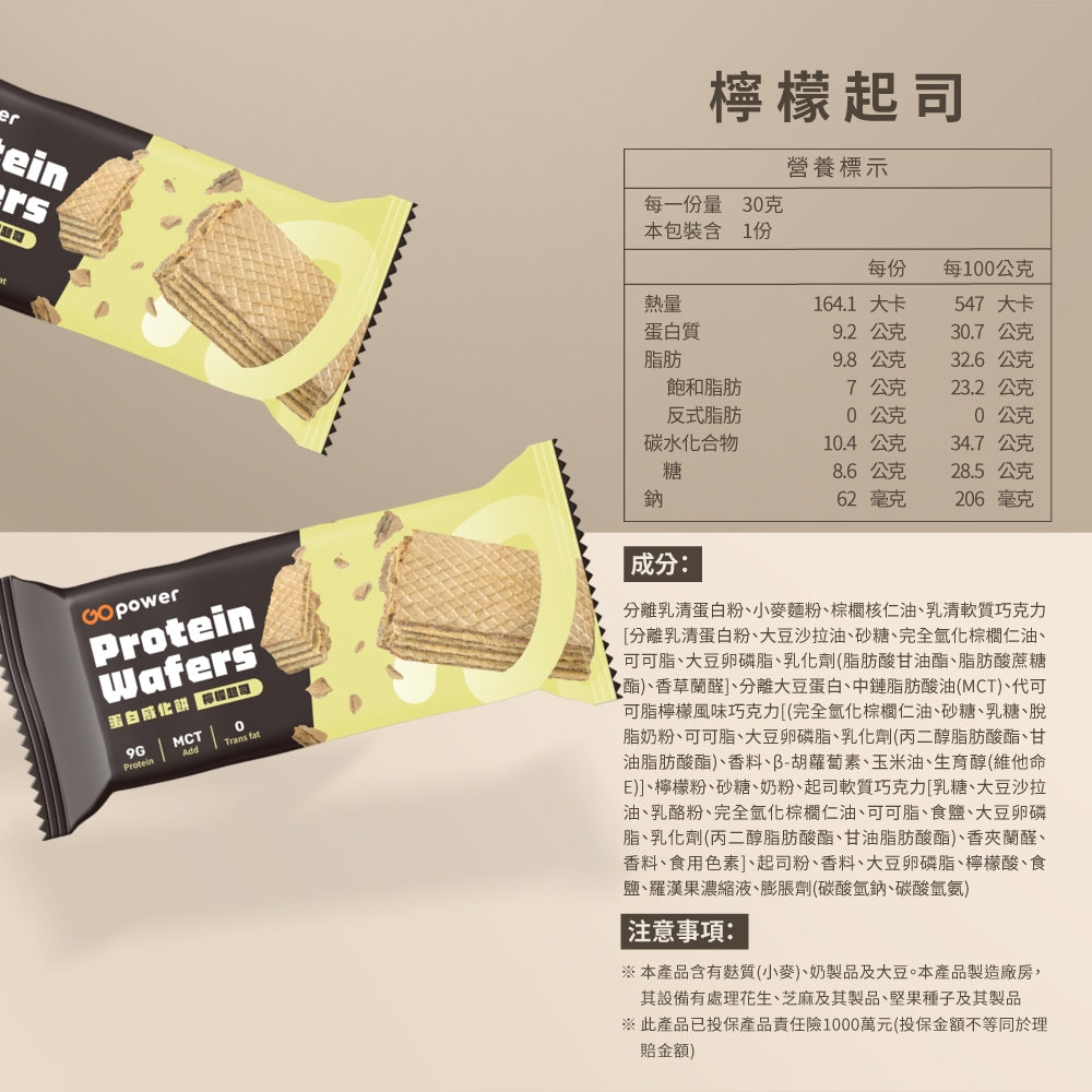 【果果能量】蛋白威化餅 30g/包 蛋白零食 蛋白零嘴 健身工廠聯名