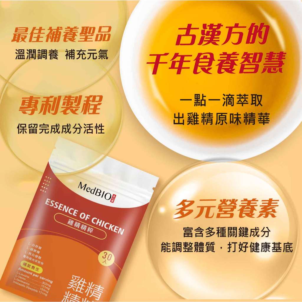 【MedBIO美百優】]雞精精粹膠囊 30粒/包 補充體力 補氣養身