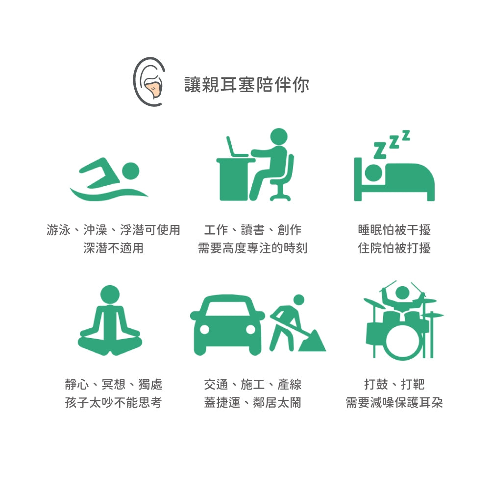 【瑞森】親．耳塞 無痛耳塞 矽膠 防水 塑形 耳塞 含收納盒