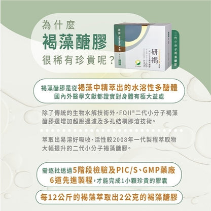 【研譯】研褐二代小分子褐藻醣膠機能飲 15包/盒 液態好吸收 強力營養補給 增強體力