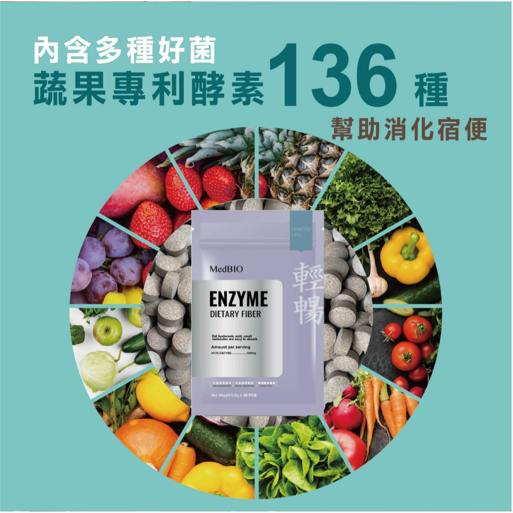 【MedBIO美百優】蔓越莓蔬果便纖錠 30錠/包 排便順暢