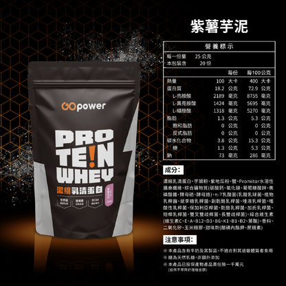 【果果能量】多口味低脂濃縮乳清蛋白飲 500g/袋 Whey Protein