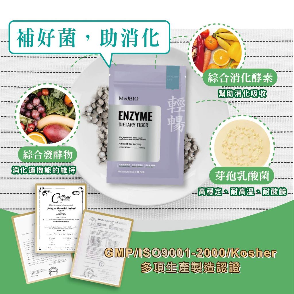 【MedBIO美百優】蔓越莓蔬果便纖錠 30錠/包 排便順暢