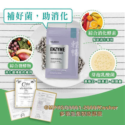 【MedBIO美百優】蔓越莓蔬果便纖錠 30錠/包 排便順暢