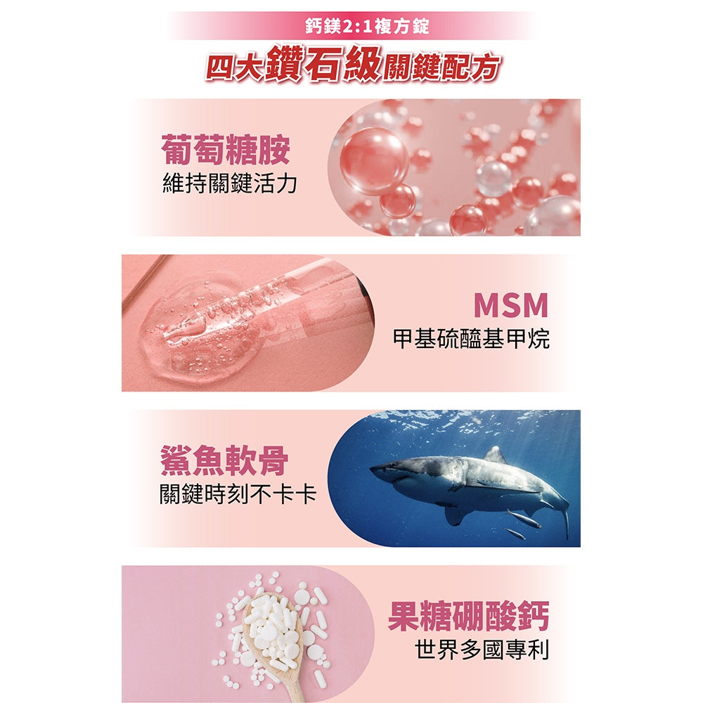 【好葉】葡萄糖胺複方錠 120粒/盒 專利果糖硼酸鈣Fruitex-B® 維持行動靈活