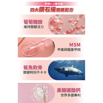 【好葉】葡萄糖胺複方錠 120粒/盒 專利果糖硼酸鈣Fruitex-B® 維持行動靈活