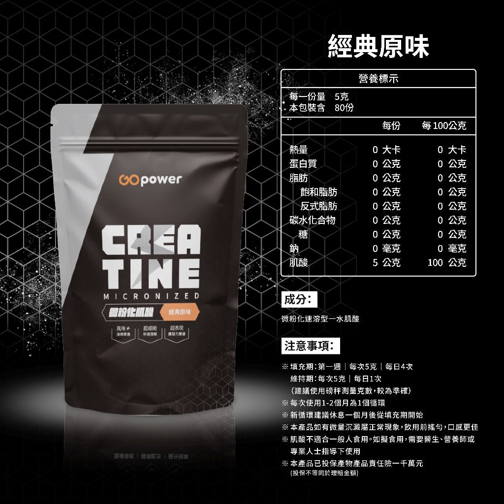 【果果能量】微粉化肌酸 420g/袋 多種口味 水合肌酸 Creatine 爆發力
