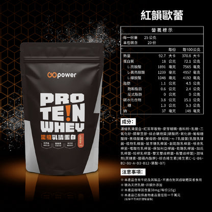 【果果能量】多口味低脂濃縮乳清蛋白飲 500g/袋 Whey Protein