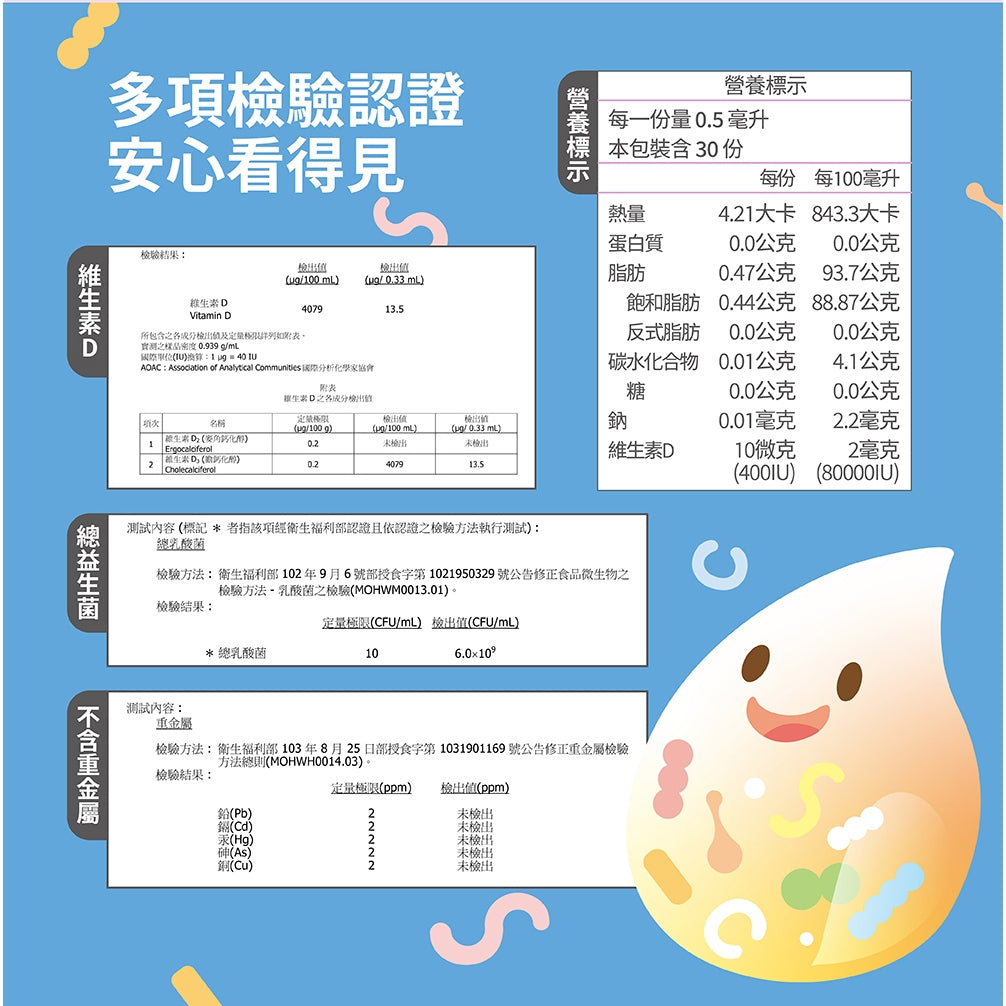 【齒妍堂】ABD寶貝盾-嬰幼兒益生菌滴劑PLUS 15ml/盒 添加維生素D 益生菌