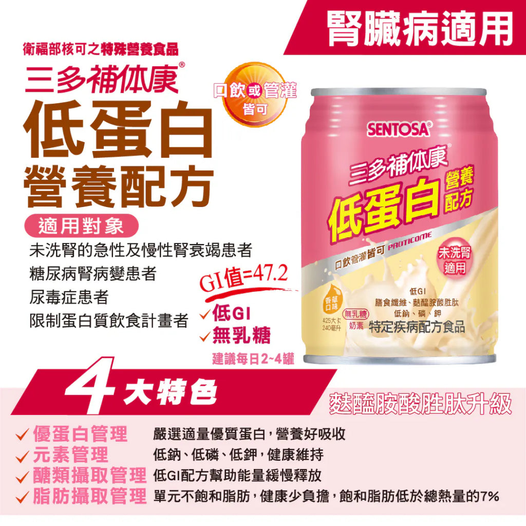 【三多】箱購賣場24罐 補體康營養配方 C經典營養高纖高鈣低蛋白D糖尿病透析洗腎HN均衡營養關鍵