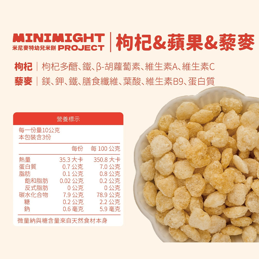 【米尼麥特】幼兒米餅系列 30g/盒 10種口味 寶寶米餅 成分單純 副食品 訓練抓握 天然無添加