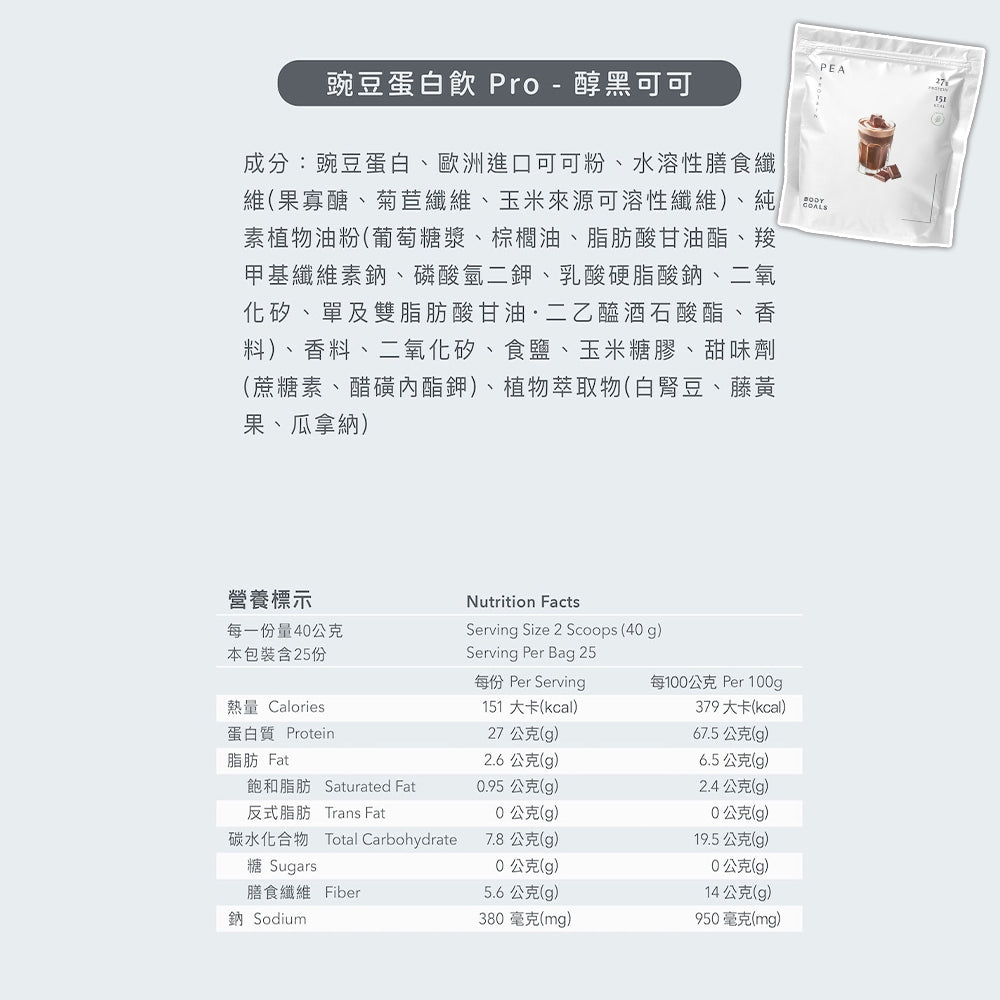 【Body Goals】多效乳清蛋白飲 1KG/袋 多效豌豆蛋白飲 PRO系列 高蛋白質 BCAA 健身補給