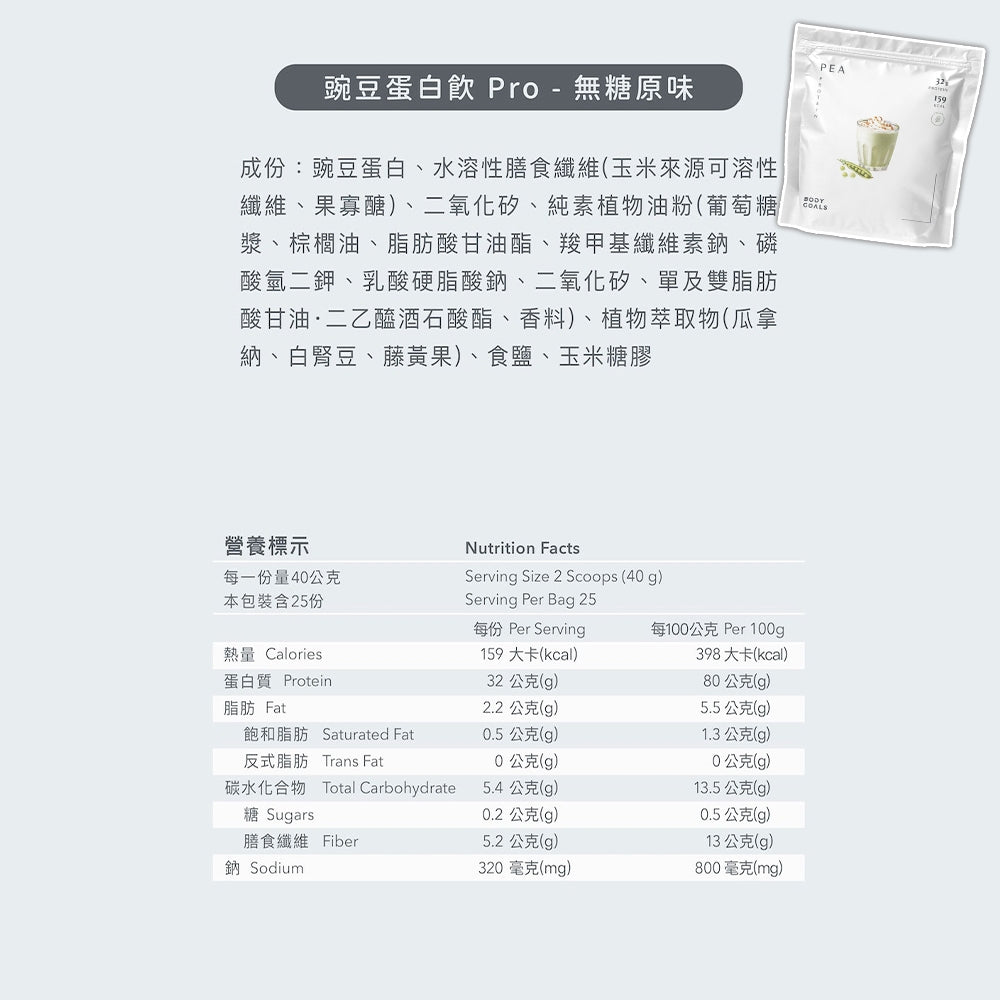 【Body Goals】多效乳清蛋白飲 1KG/袋 多效豌豆蛋白飲 PRO系列 高蛋白質 BCAA 健身補給