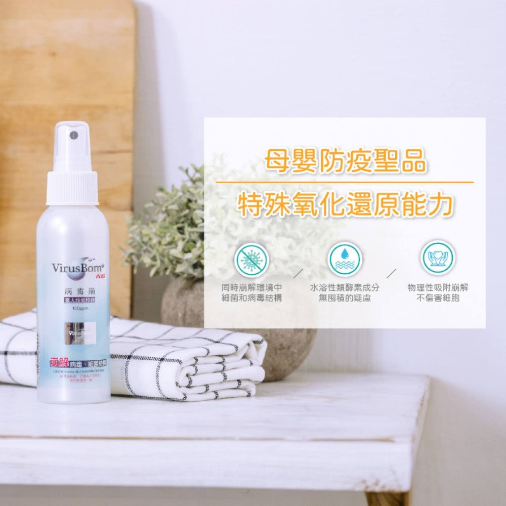【病毒崩VirusBom】100ppm補充瓶 500ml/瓶 台大研發 獲防疫獎 隨身清潔 可水洗 日常防護