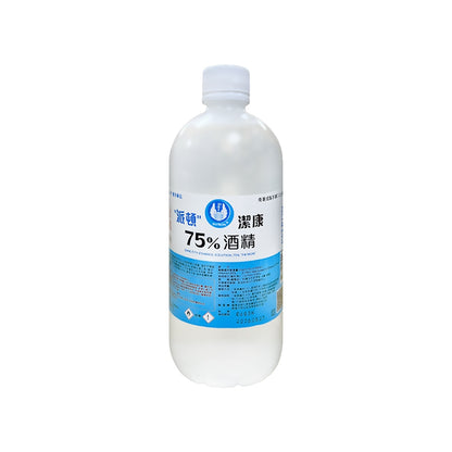 【派頓Patron】24罐箱購 潔康75％酒精(乙類成藥) 500ml/瓶 藥用酒精 清潔 消毒