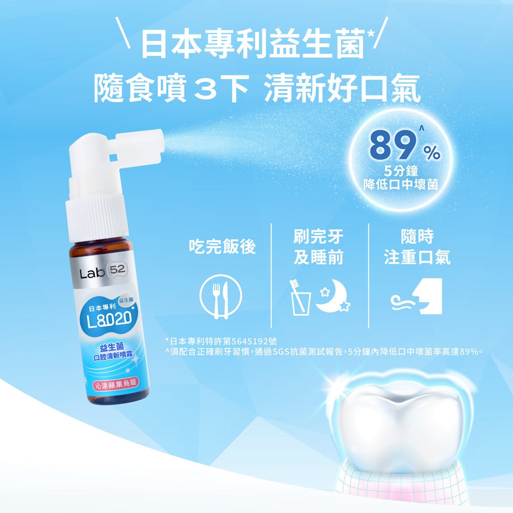 【齒妍堂】L8020益生菌口腔清新噴霧 20ml 沁涼蘋果烏龍 清新柑橘 強健牙齦 口氣清新
