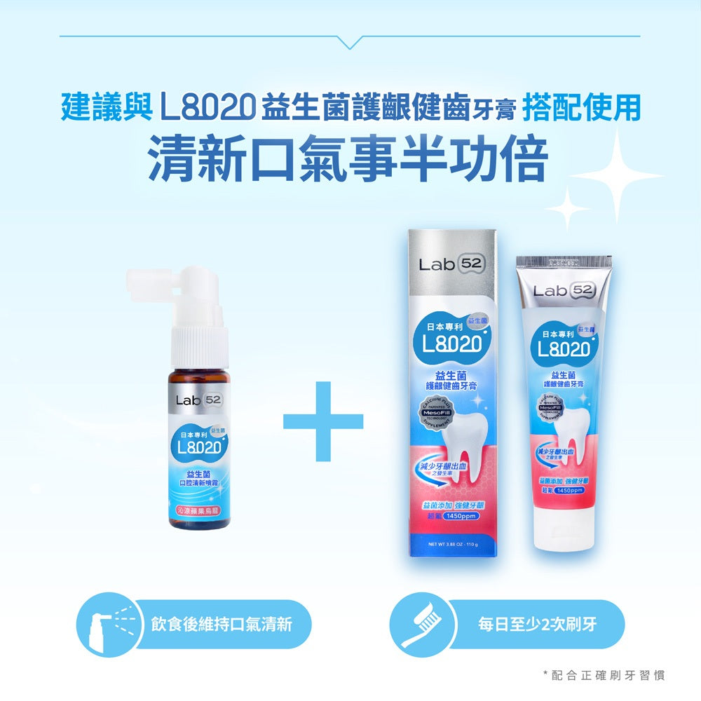 【齒妍堂】L8020益生菌口腔清新噴霧 20ml 沁涼蘋果烏龍 清新柑橘 強健牙齦 口氣清新