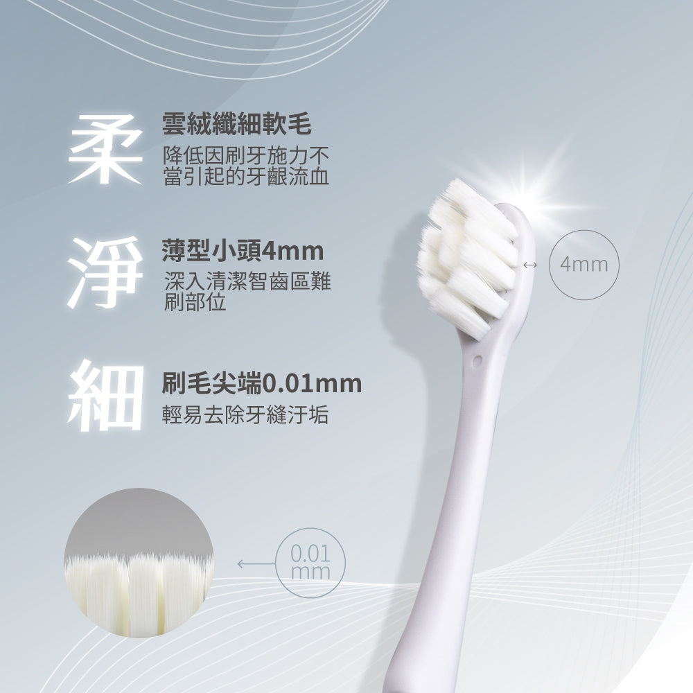 【齒妍堂】成人雲朵護齦牙刷 3入/組 敏感牙 敏弱齦 齒妍堂護齦牙刷 牙套適用 細軟毛 薄型小頭牙刷