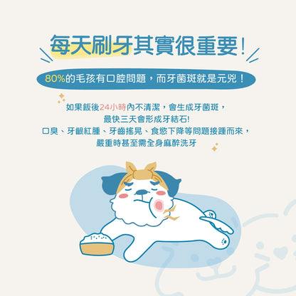 【小小毛孩】寵物臼齒軟毛牙刷 1入 PBT超柔軟刷毛 迷你刷頭 深入後排 潔牙無死角 新手推薦 犬貓適用