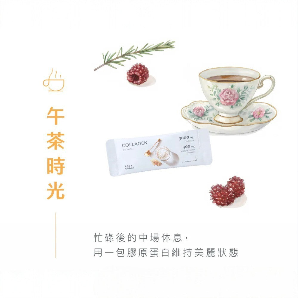 【Body Goals】水亮透嫩膠原蛋白 30包/盒 蜂蜜口味 日本專利膠原 穀胱甘肽 玻尿酸 神經醯胺