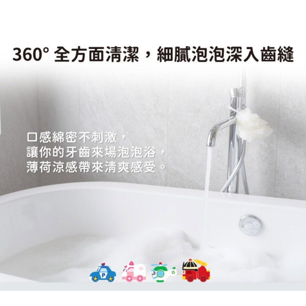 【oh care 歐克威爾】波力兒童含氟護齒慕斯 蘋果口味 100ml 抗菌胜肽 含氟 獨家專利 溫和不刺激