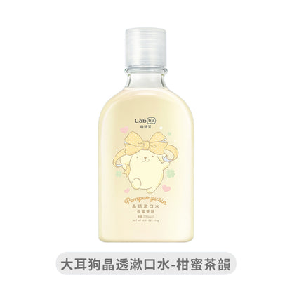 【齒妍堂】三麗鷗晶透漱口水 310g/瓶 (柑蜜茶韻/海鹽薄荷) 布丁狗 大耳狗 口氣清新 含氟無酒精