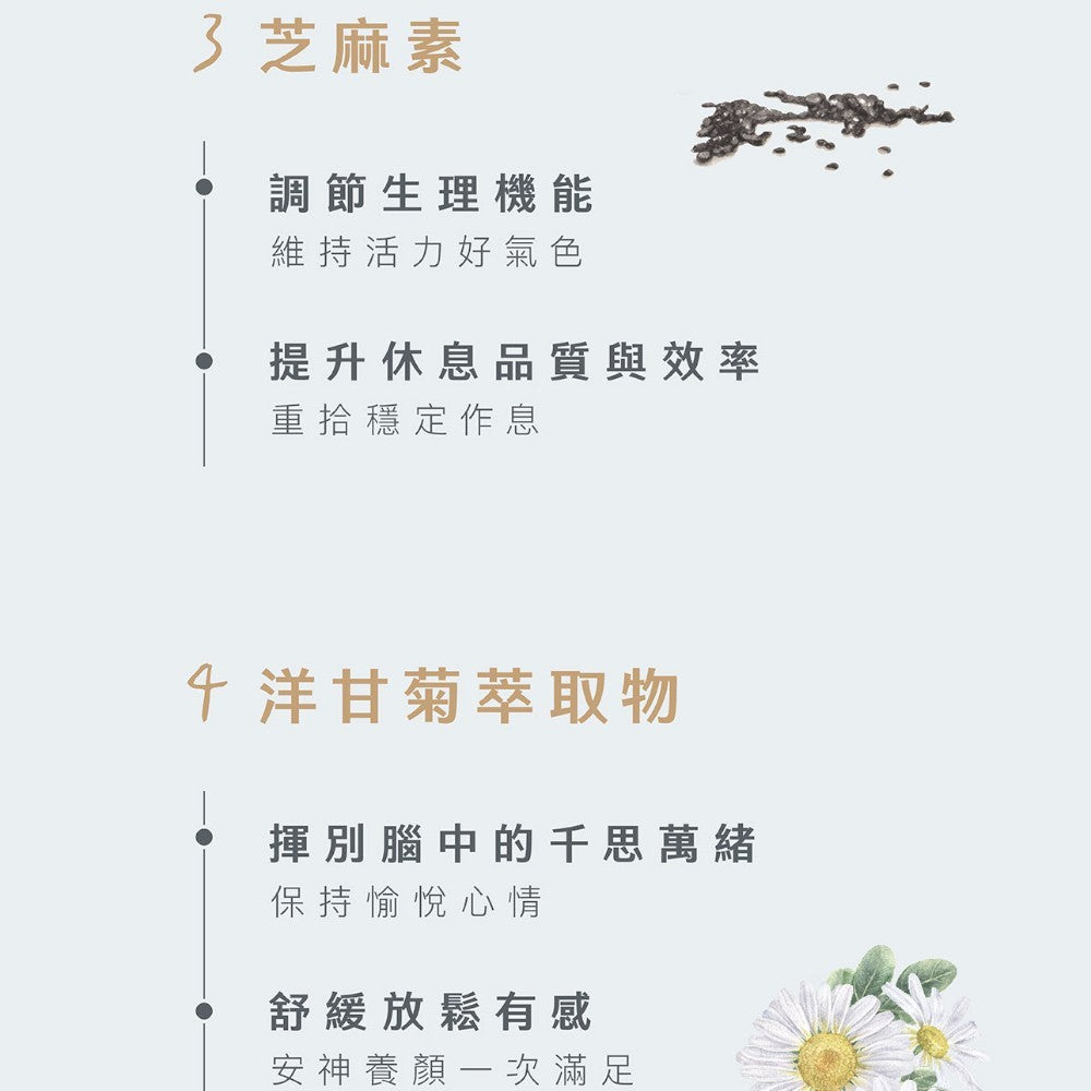 【Body Goals】夜好眠EX 45顆/瓶 色胺酸 GABA 芝麻素 洋甘菊萃取 幫助入睡 夜間放鬆配