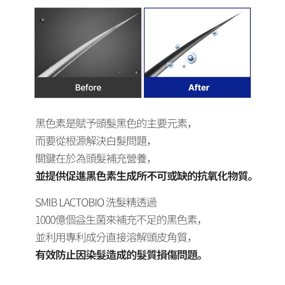 【SMIB】1000億乳酸菌染色洗髮精 200ml/盒 柔霧黑 自然棕 專利乳酸菌胜肽 溫和遮白 滋養頭皮