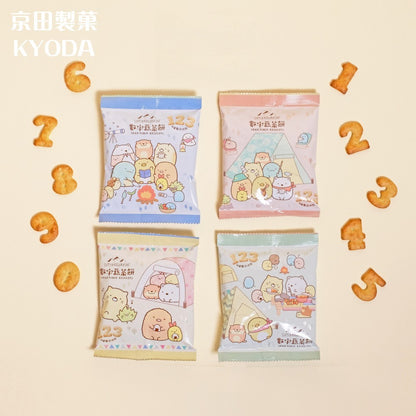 【京田製菓】角落小夥伴 四連包 80g/串 數字蔬菜餅 牛奶造型餅 吉伊卡哇 乳香小饅頭 15gx10/袋