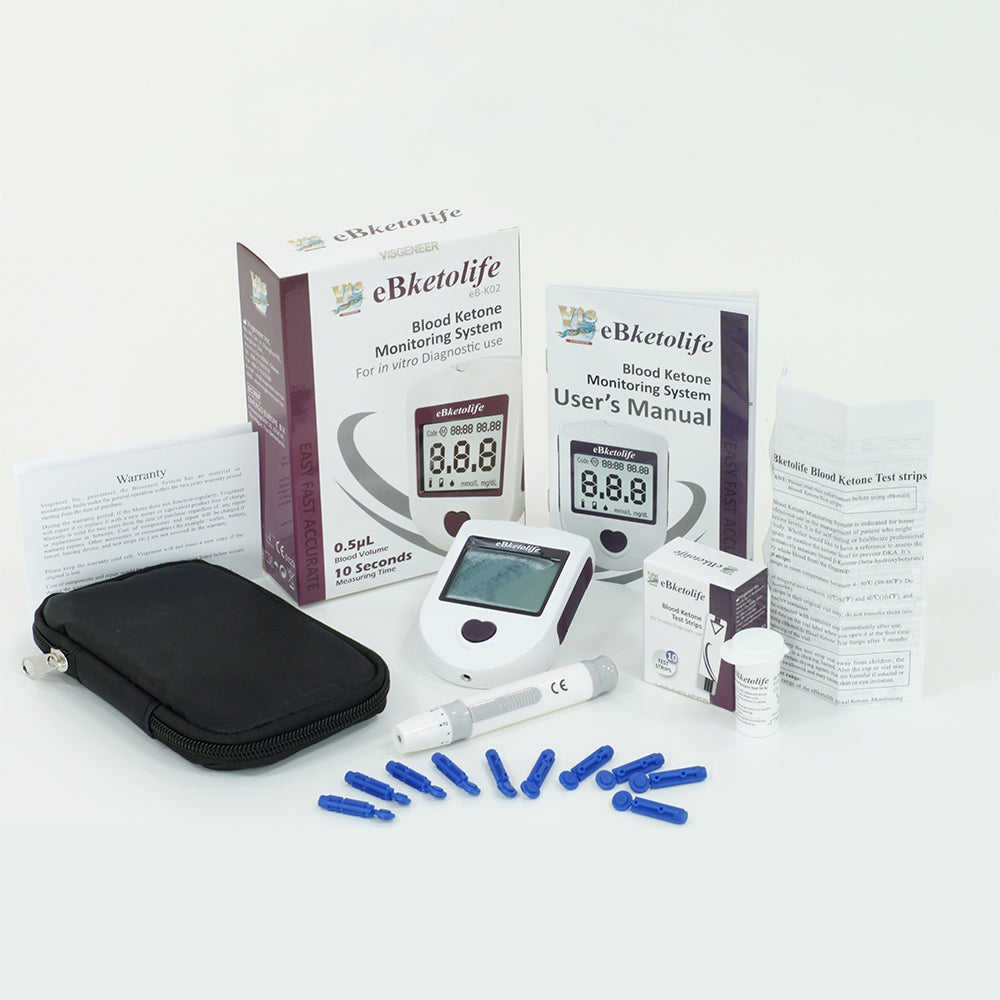 【eBmonitor醫必】eBketolife血酮機套組 1組/盒(附試紙+採血針x10) 血酮機 試紙