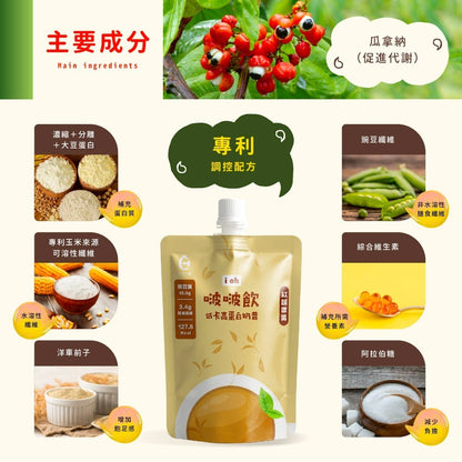 【艾禾生醫】 i oh 啵啵飲 35g/包 多種口味 低糖 雙效乳清蛋白 瓜拿納 高蛋白奶昔 代餐 搖搖奶昔