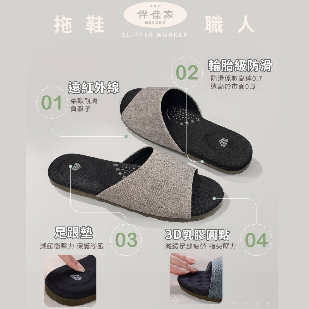 【伴佳家】石墨烯釋壓防滑乳膠拖鞋 室內拖鞋 台灣製 止滑靜音 透氣 柔軟舒適 高防滑係數