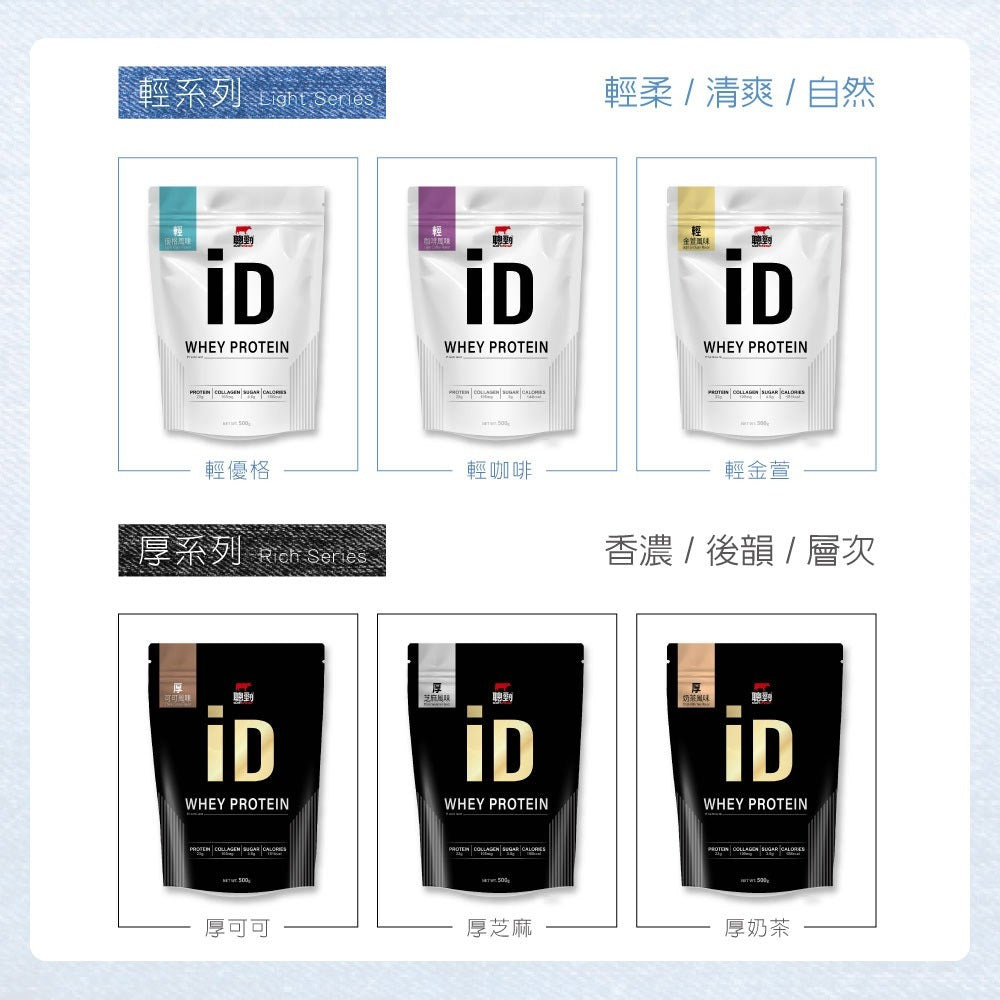 【紅牛】聰勁 iD即溶乳清蛋白 500g/袋 iD乳清 添加膠原蛋白 濃縮分離乳清 BCAA 蛋白質補充