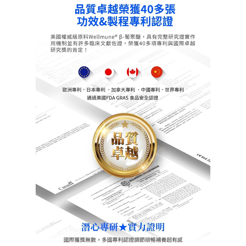 【百醫生技】酵母β-葡聚醣膠囊 60顆/盒 美國Wellmune專利 素食可食 調整體質 提升保護力
