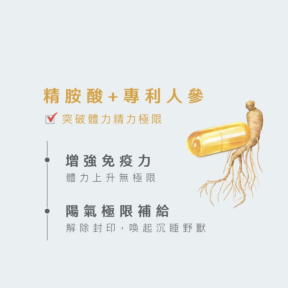 【Body Goals】進擊肌能隨身包 30包/盒 馬卡鋅 精胺酸人參 維生素D 魚油EPA 男性保養
