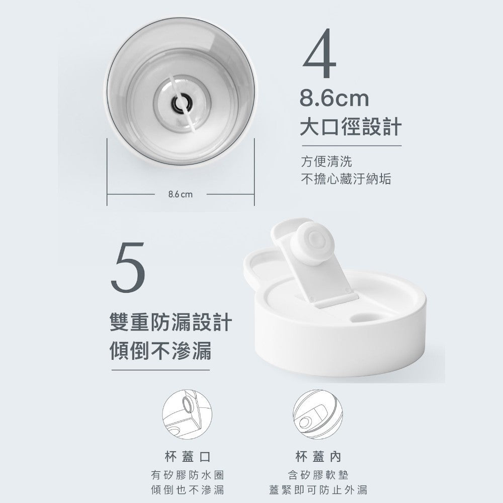 【Body Goals】電動搖搖杯 650ml 石耀黑 經典白 Tritan 密封防漏 USB充電 隨行杯