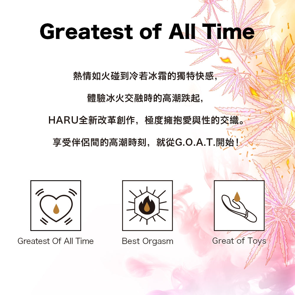 【HARU含春】G.O.A.T.大麻冰火高潮液 30ml/盒 大麻籽油 玻尿酸保濕 冰熱雙重感 水溶性