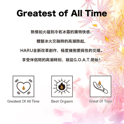 【HARU含春】G.O.A.T.大麻冰火高潮液 30ml/盒 大麻籽油 玻尿酸保濕 冰熱雙重感 水溶性