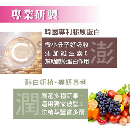 【大漢酵素】大漢小姐姐潤妍膠原蛋白活酵飲 10入/盒 5000mg 專利膠原蛋白 玻尿酸 莓果精華 水潤透亮