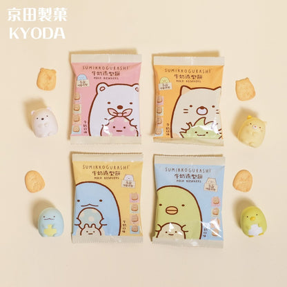 【京田製菓】角落小夥伴 四連包 80g/串 數字蔬菜餅 牛奶造型餅 吉伊卡哇 乳香小饅頭 15gx10/袋